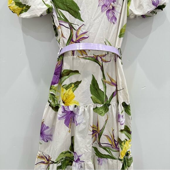 Zara Floral Printed Belted Shirt Midi Dress. Blogger fave. - Picture 10 of 16